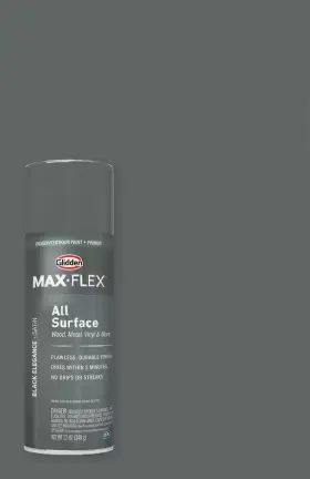Gmf1018 Glidden 2-pack Max Flex 12oz Satin Black Elegance Int/ext Spray Paint And Primer