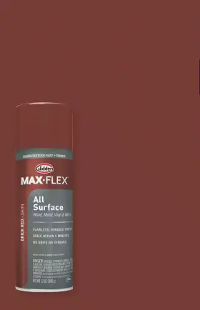 Gmf1024-54 Glidden 4pack Max Flex Brick Red Spray Paint Primer 12oz Satin Interior/exterior