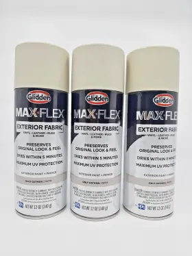 Gmf2031 Glidden 3-pack Max Flex Only Oatmeal Satin Exterior All Surface Spray Paint 12oz