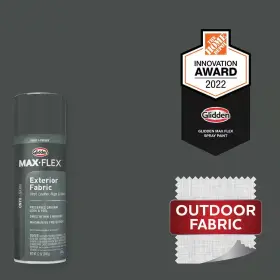 Glidden Max Flex 445008151157 12 Oz. Satin Onyx Exterior Fabric Spray Paint And Primer