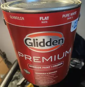 Gln9011n-01 Glidden Premium 1 Gal. Pure White Base Flat Interior Paint