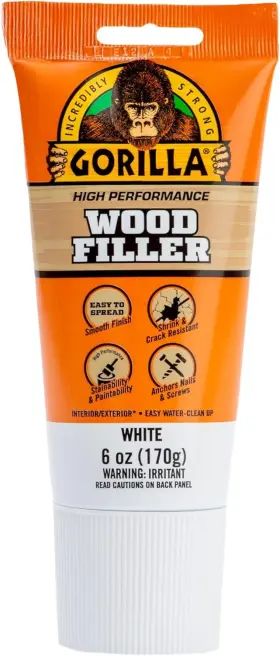 112124 Gorilla All Purpose Wood Filler White 6 Ounce 1 - Pack