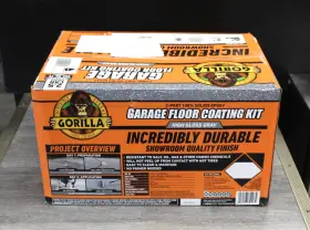 117994 Gorilla Epoxy Garage Floor Coating Kit 2.5-car High Gloss Gray - New Sealed