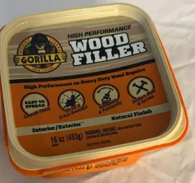 B24vs Gorilla All Purpose Wood Filler 16 Ounce Tub Natural Finish Inch Box Damaged