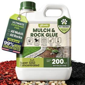 Growia 0.5gmulch Mulch And Rock Glue For Landscaping - Cover Upto 200 Sqft 0.5 Clear