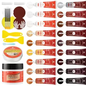Hxy-at-mqxf-0425-g Grpoche Wood Furniture Repair Kit 18 Colors Filler Putty Hardwood Laminate Flo