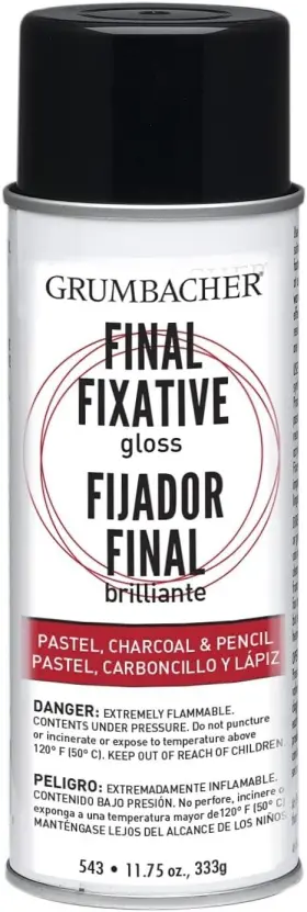 Grumbacher 014173360151 Final Fixative Gloss Spray 11-3/4-ounce Can #543