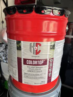 H&c Em0863th H&c Colortop Solvent-based Solid Color Concrete Sealer Exterior 5 Gal