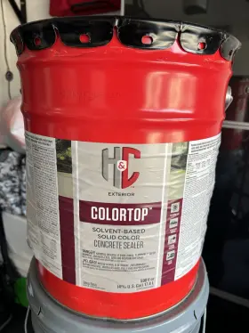 Em0863th H&c Colortop Solvent-based Solid Color Concrete Sealer Exterior 5 Gal
