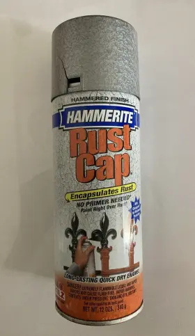 41105 Hammerite Rust Cap Hammered Silver Gray