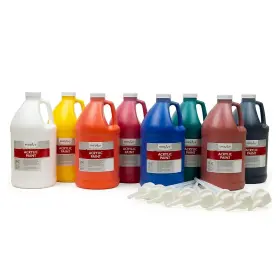 Rpc881035 Handy Art Acrylic Paint Half Gallon Primary Set Of 8