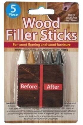 Handy Housewares 606280026749 5 Piece Wood Filler Sticks - Repair And Restore 1 Set