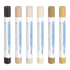 Harfington Hta241202hh000031 Wood Filler Sticks 6 Colors Wooden Wax Touch Regular Brown Series