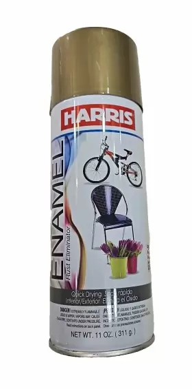 Harris 013948382015 Pack Of 5 Gold Spray Paint 11 Oz. Ends Rust Quick Drying Made Usa