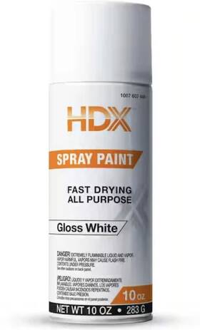Hdx 313104242208 10 Oz. All Purpose Gloss White Spray Paint