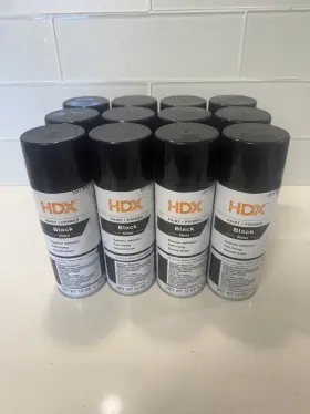 1011 Hdx 700795037433 Gloss Black 12oz Spray Paint 12 Pack All Are Oz Cans Not 10