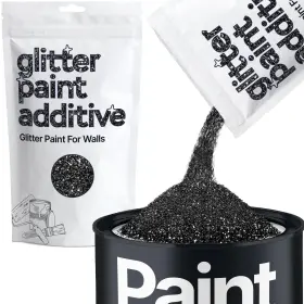 Hemway 060529000214 Black Glitter Paint Additive For Walls 100g / 3.5oz Sparkl