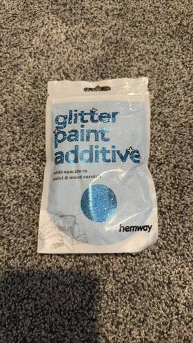 Hemway Hemwaygpa100g Glitter Paint Additive Ocean Blue Adds Sparkle To Wood Varnish