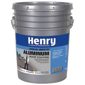 Henry He558178 Aqua-brite White Fibered Al Waterbased Roof Coating 4.75 Gal
