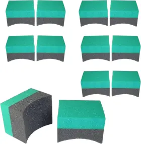 Hit-tda3 Hi-tech Tire Dressing Applicator 12 Pack - Durable And Reusable Green Black
