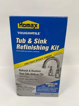 Homax 041072021661 Tough As Tile 21 Oz. Brush On Tub Sink And Refinishing Kit New Rare