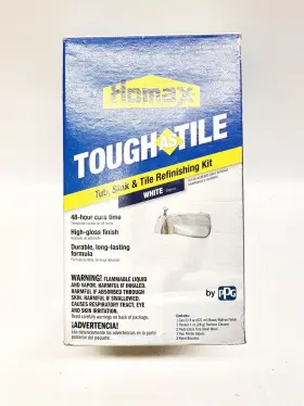 Homax 041072031523 Tub And Tile Refinishing Kit White 21 Oz Brush On Tough As Larger
