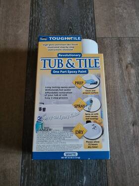 Homax 041072207713 720771 32-ounce Tub And Tile One-part Spray-on Epoxy White Brand New