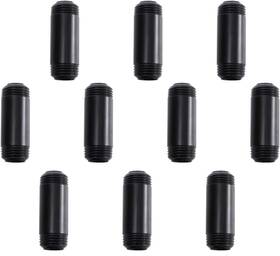Home Tzh 445006871859 1/2 Inch X 2 Black Painted Iron Pipe 10 Pack Paint Finish Threaded