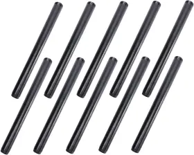 Home Tzh 445037770756 3/4 Inch X 12 Black Painted Iron Pipe 10 Pack Threaded Paint Finish
