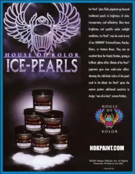 Sg100 House Of Kolor 844825034143 4 Oz. Ice Pearl Blue Ip05/sg100 Basecoat