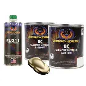 C2c-bc12-q01 House Of Kolor C2c Bc12 Zenith Gold Metallic Basecoat 2 Quart Kit Med Reducer