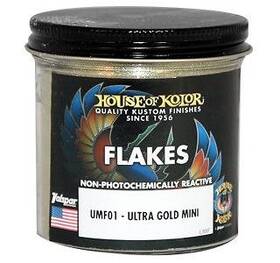 House Of Kolor Umf01/sg100-4z Ultra Gold Mini Flake 3-ounce Jar