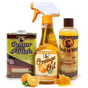 Howard 645080945140 Complete Wood Restoration Kit Clean Protect And Restore Finish