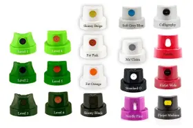 Hyatts 810079870196 Spray Paint Caps With Montana Cans Master Cap Set Includes 18