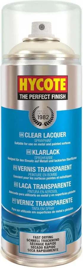 Xuk0232 Hycote Double Acrylic Spray Paint Clear Lacquer 13.5 Oz Coat