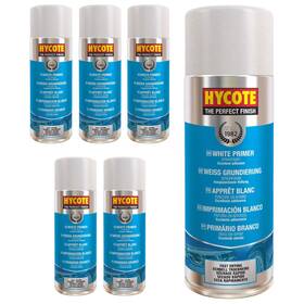 Hycote Xuk0302pk6 Fast Drying Aerosol Car Spray Paint White Primer 400 Ml Pack Of 6