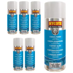 Xuk0302pk6 Hycote Fast Drying Aerosol Car Spray Paint White Primer 400 Ml Pack Of 6