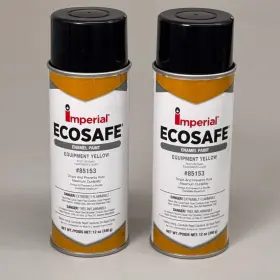 85153 Imperial 2 Pack Ecosafe Gloss Enamel Paint Acrylic Base Equipment Yellow 12oz