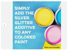 Impresa 850030639837 4-pack 3.5oz Silver Glitter Paint Additive And Buffing Pads