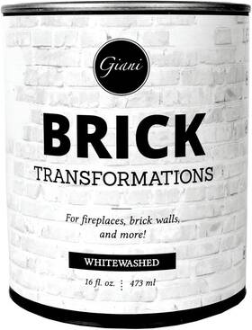 Inc. 445003741711 Brick Transformations Whitewash Paint For And Fireplaces- 16 Oz Pint