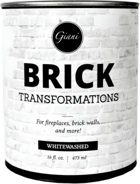 Inc. 445003741711 Brick Transformations Whitewash Paint For And Fireplaces- 16 Oz Pint