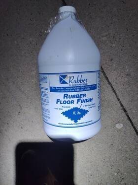 Incstores 712641422270 Rubber Floor Finish And Sealer Top Coating For Wet Glossy Look 1gal New