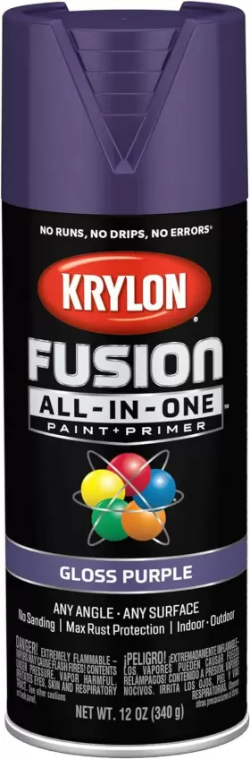 2719 Industrial Products Group Fusion All-in-one Adhesive Spray Paint For Indoor/outdoor Use 12 Oz Purple