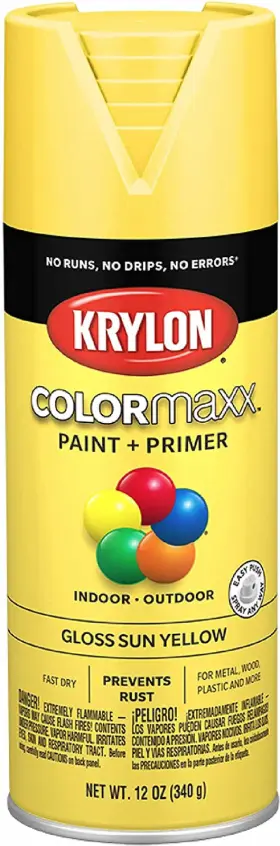 K05541007 Industrial Products Group 445002166195 12 Oz Sun Yellow Colormaxx Paint And Primer Spray Gloss