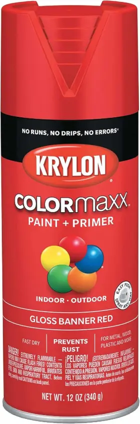 5503 Industrial Products Group Colormaxx Gloss Banner Red Spray Paint And Primer 12oz For Indoor/outdoor Use
