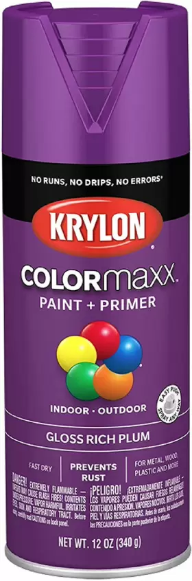 K05536007 Industrial Products Group 5536 Krylon Colormaxx Spray Paint And Primer Gloss Rich Plum