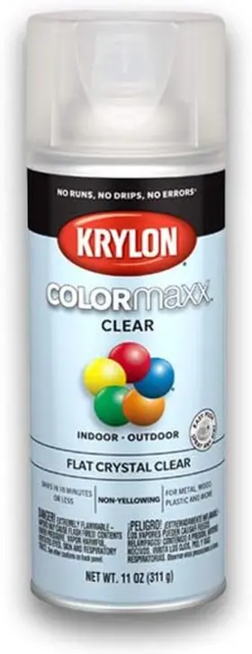 K05547007 Industrial Products Group 5547 12 Oz Crystal Clear Colormaxx Paint And Primer Spray Flat