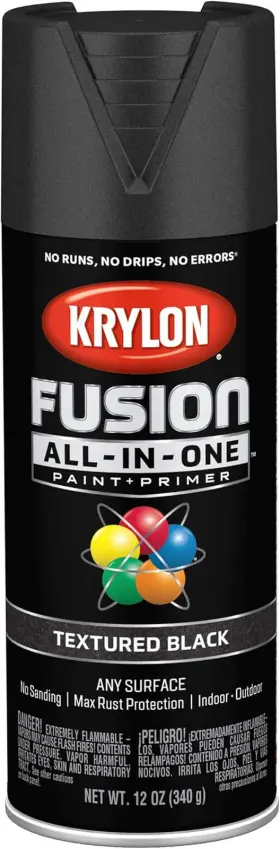 K02776007 Industrial Products Group 12 Oz Black Fusion All-in-one Paint And Primer Spray Textured
