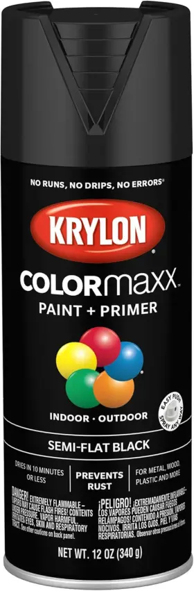 K05578007 Industrial Products Group Colormaxx Spray Paint And Primer For Indoor/outdoor Use Semi-flat Bla