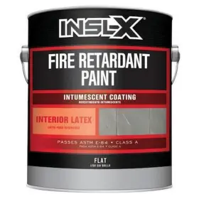 Fr210099-01 Insl-x By Benjamin Moore White Flat Acrylic Fire Retardant Paint Intumescent Coating 1 Gal